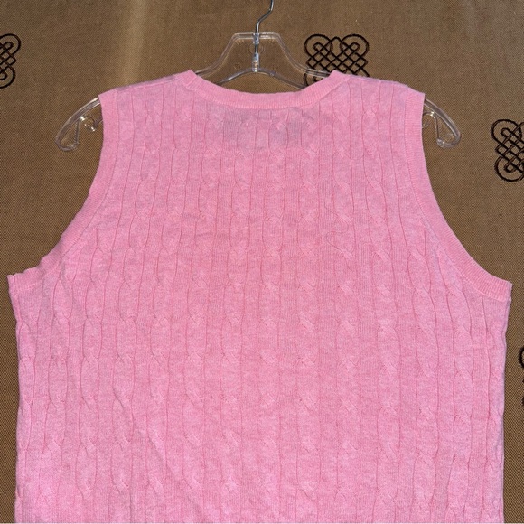 J.Crew Pink Cable Knit Crew Neck Vest Sweater Size S
In Excellent Condition - Picture 9 of 11